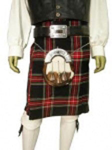 Black Stewart Heavyweight Tartan Kilt