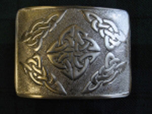 Celtic Square Belt Buckle (Antique Nickel Finish)
