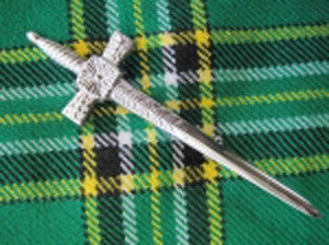 Celtic Sword Kilt Pin (Chrome Finish)