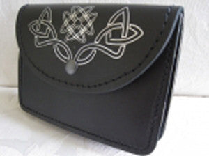 Silver Embossed Celtic Knot Belt Pouch