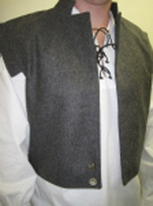 Gray Wool Swordsmens Vest