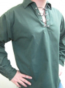 Green Cotton Blend Ghillie Shirt