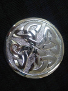 Large Celtic Knot Chrome Finish Brooch