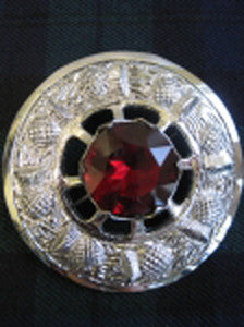 Large Red Stone Brooch