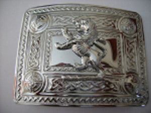 Rampant Lion Buckle (Chrome Finish)