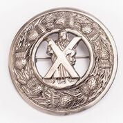 Large Saint Andrew Antique Nickel Brooch