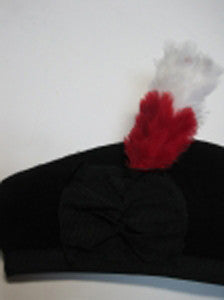 White Over Red Feather Hackle (4 Inch)