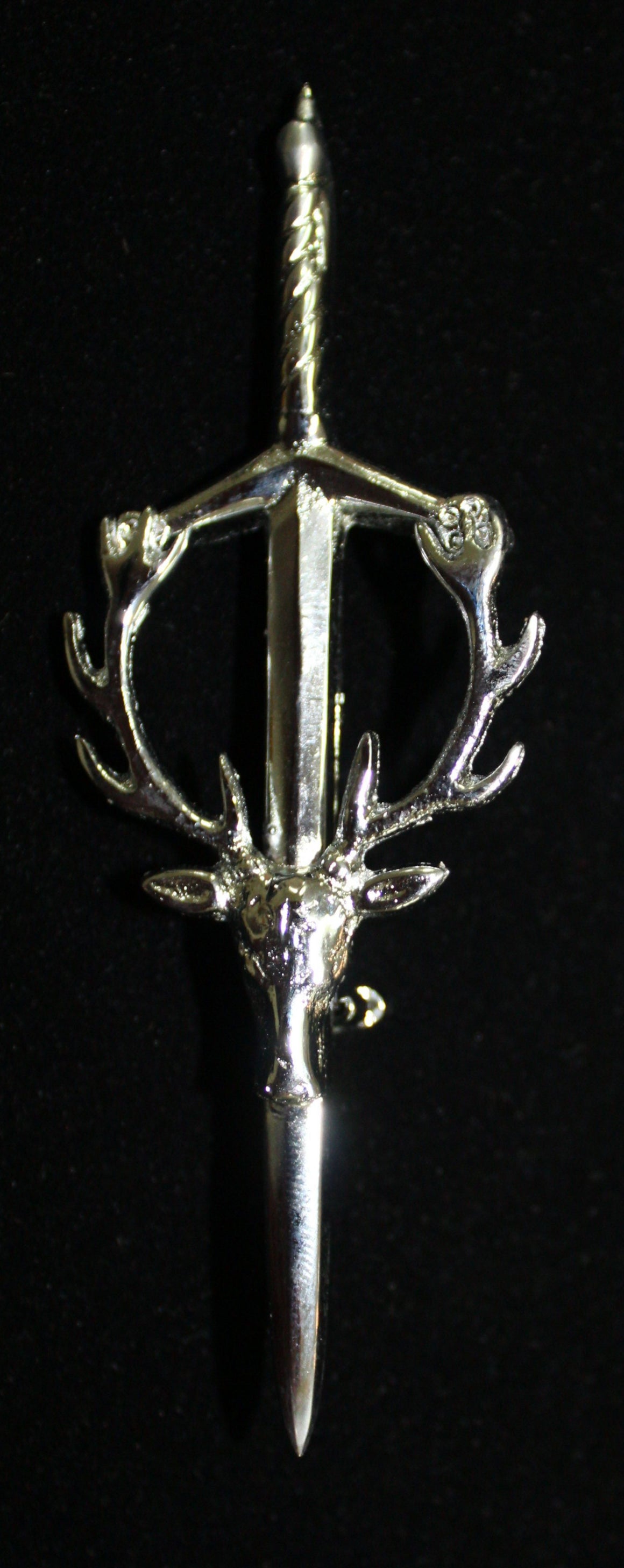 Stag Head Kilt Pin (Chrome Finish)