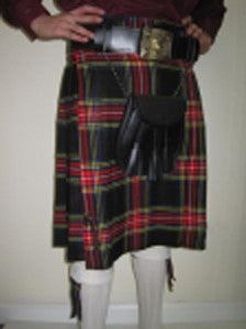 Black Stewart Tartan Affordable Kilt